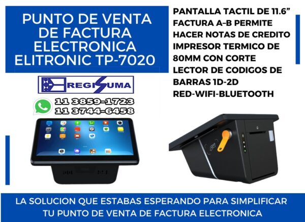 elitronic tp7020 factura electronica